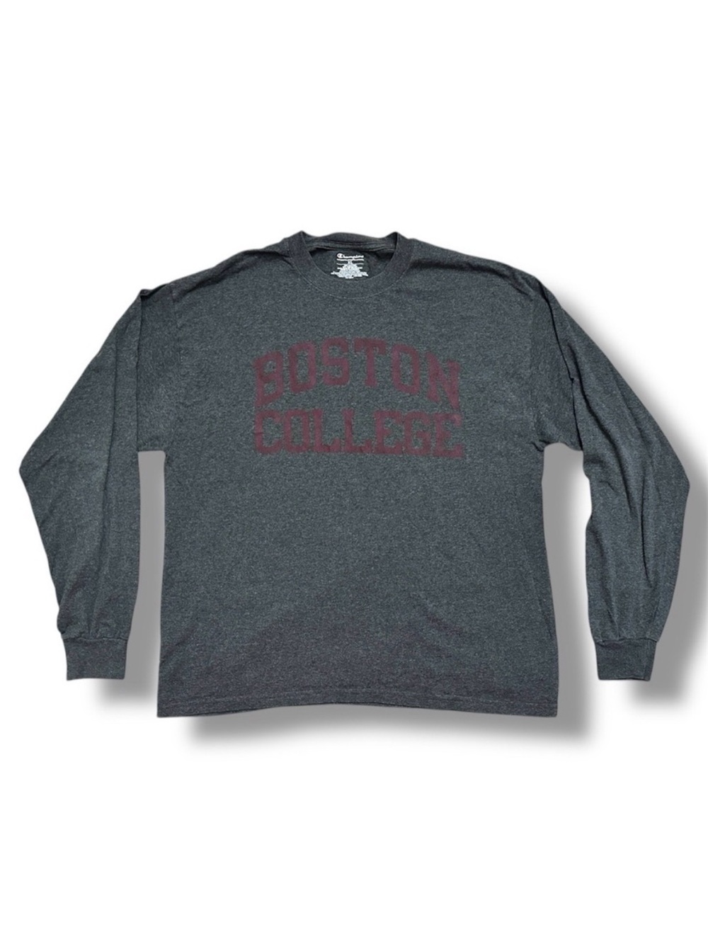 Boston College Eagles Champion Dark Gray Long Sleeve Shirt Men's Size XL Sporty